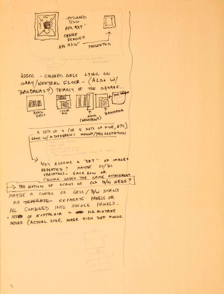 #027, Early Notes for Elevation (and an unrealized project)