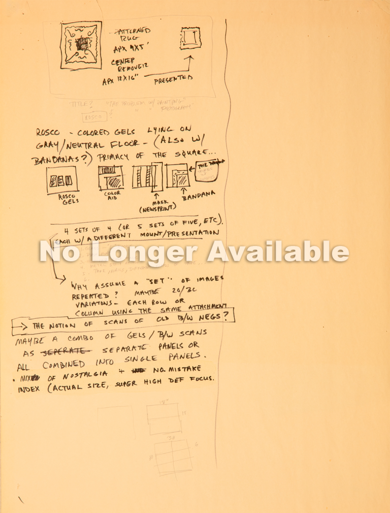 #027, Early Notes for Elevation (and an unrealized project)