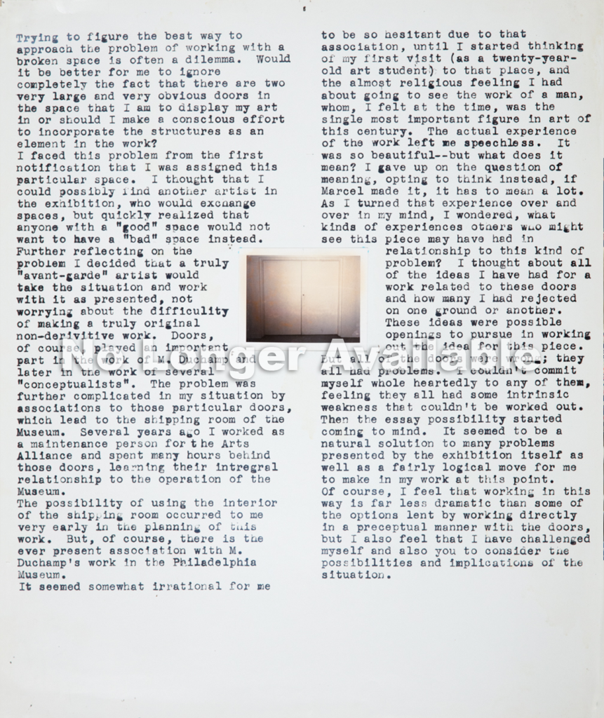 #103, Some Short Essays: Those Doors