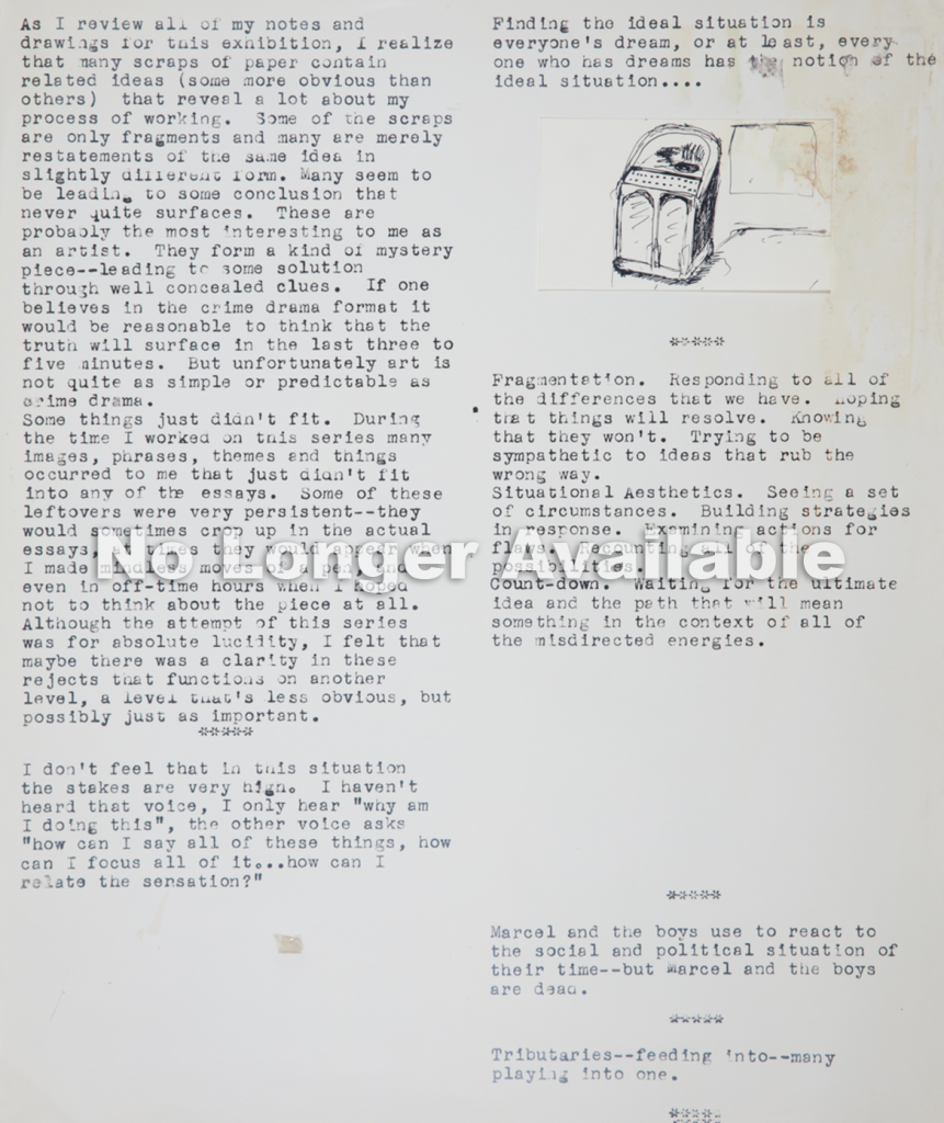 #104, Some Short Essays: Juke Box